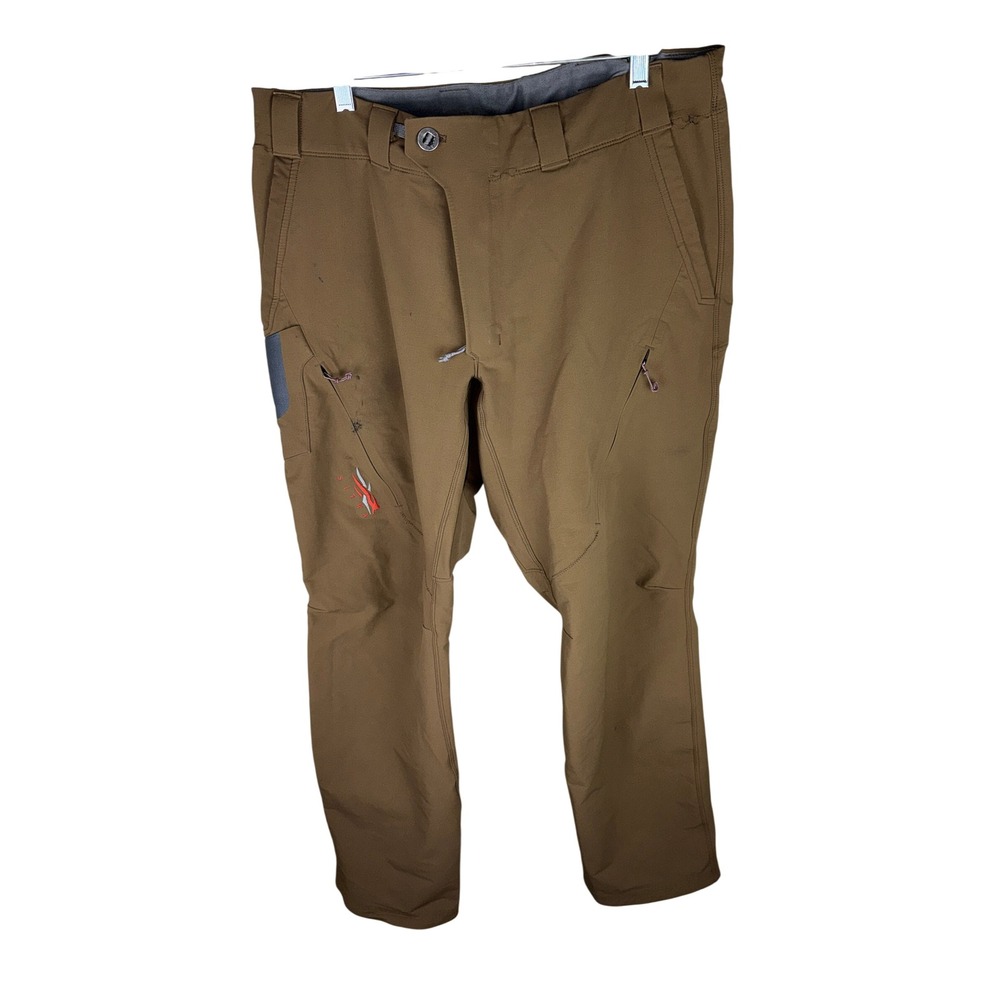 Sitka Gear Mens 36 Ascent Hunting Pants Brown Technical Outdoor Softshell
